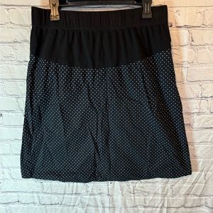 Motherhood Maternity | Black & White Polka Dot Flowy Cotton Skirt | Size Medium